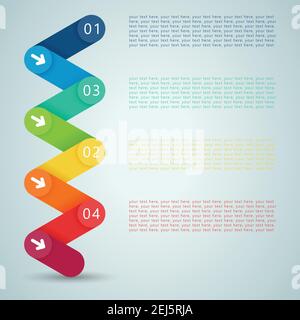 Nombre d'étapes infographie 3d 1 à 4 A. Illustration de Vecteur