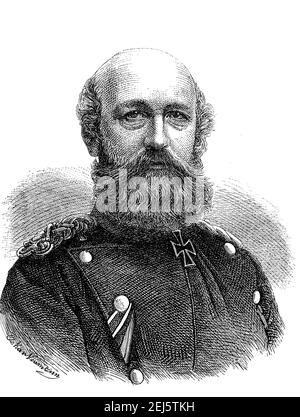 Frederick Francis II, Grand-duc de Mecklembourg, 28 février 1823 - 15 avril 1883, fut Grand-duc de Mecklembourg dans le district de Mecklembourg-Schwerin de l'État et régna entre 1842 et 1883 / Friedrich Franz II, Grossherzog von Mecklembourg, 28. Février 1823 - 15. Avril 1883, war Grossherzog von Mecklenburg im Landesteil Mecklenburg-Schwerin und regierte zwischen 1842 und 1883, Historisch, historique, numérique reproduction améliorée d'un original du 19ème siècle / digitale Reproduktion einer Originalvorlage aus dem 19. Jahrhundert, Banque D'Images