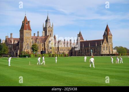 Match de cricket, Charterhouse School, Godalming, Surrey, Angleterre, Royaume-Uni Banque D'Images