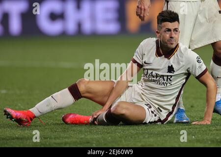 Benevento, Italie. 21 février 2021. Stephan El Shaarawy d'AS Roma pendant la série UN match de football entre Benevento Calcio et AS Roma au stade Ciro Vigorito à Benevento (Italie), le 21 février 2021. Photo Cesare Purini/Insidefoto crédit: Insidefoto srl/Alay Live News Banque D'Images