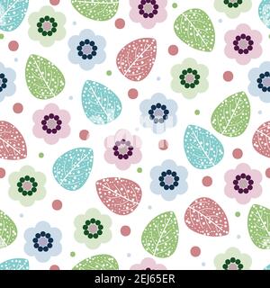 Motif floral géométrique sur fond transparent Illustration de Vecteur