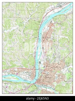 Parkersburg, Virginie occidentale, carte 1969, 1:24000, États-Unis d'Amérique par Timeless Maps, données U.S. Geological Survey Banque D'Images