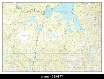 Yellowstone National Park South, Wyoming, carte 1982, 1:100000, États-Unis d'Amérique par Timeless Maps, données U.S. Geological Survey Banque D'Images