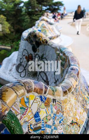 Parc guell à barcellona Banque D'Images