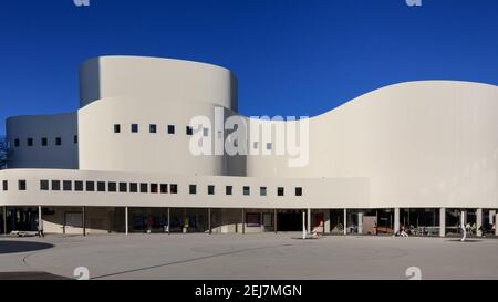 Düsseldorfer Schauspielhaus, extérieur du théâtre Duesseldorf, architecture organique, design de Bernhard Pfau, Dusseldorf, NRW, Allemagne Banque D'Images