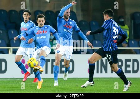 BERGAME, ITALIE - FÉVRIER 21: Fabian Ruiz de Napoli pendant la série A TIM match entre Atalanta B.C. et S.S.C. Naples au stade Gewiss en février Banque D'Images