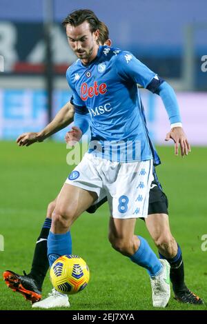 BERGAME, ITALIE - FÉVRIER 21: Fabian Ruiz de Napoli pendant la série A TIM match entre Atalanta B.C. et S.S.C. Naples au stade Gewiss en février Banque D'Images
