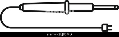 Icône pièces de soudure, style de contour Illustration de Vecteur