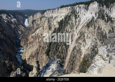 Grand Canyon de la rivière Yellowstone dans le parc national de Yellowstone, Wyoming, États-Unis Banque D'Images