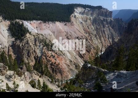 Grand Canyon de la rivière Yellowstone dans le parc national de Yellowstone, Wyoming, États-Unis Banque D'Images