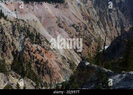 Grand Canyon de la rivière Yellowstone dans le parc national de Yellowstone, Wyoming, États-Unis Banque D'Images