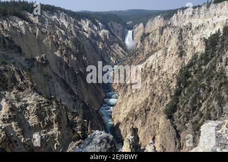 Grand Canyon de la rivière Yellowstone dans le parc national de Yellowstone, Wyoming, États-Unis Banque D'Images