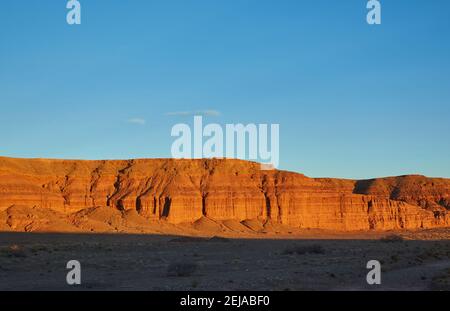 Paysage comme sur la planète Mars au Maroc Banque D'Images