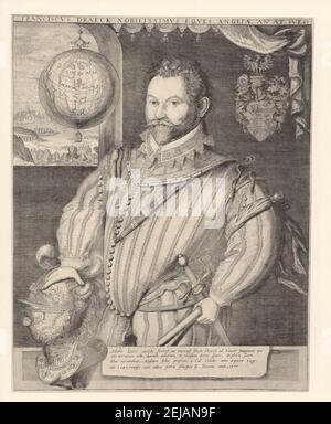 Portrait de Sir Francis Drake (1540-1596). Musée : COLLECTION PRIVÉE. Auteur: ANONYME. Banque D'Images