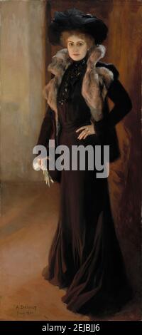 Portrait de la chanteuse d'opéra Aino Ackté (1876-1944). Musée : Ateneum, Helsinki. Auteur: Albert Gustaf Aristides Edelfelt. Banque D'Images