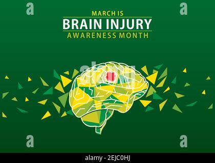 illustration vectorielle de la conception du mois national de sensibilisation aux lésions cérébrales Illustration de Vecteur