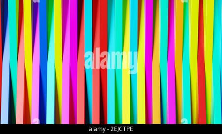 Arrière-plan abstrait fait de cubes longs colorés. rendu 3d Banque D'Images