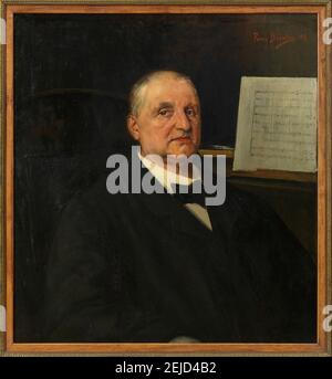 Portrait d'Anton Bruckner (1824-1896). Musée : Musée de Vienne. Auteur: FERRY BERATON. Banque D'Images