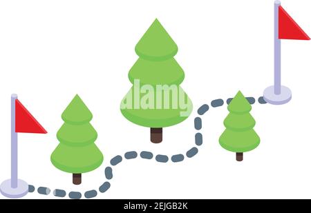 Icône itinéraire. Isométrique de l'icône de vecteur d'itinéraire pour la conception de sites Web isolée sur fond blanc Illustration de Vecteur