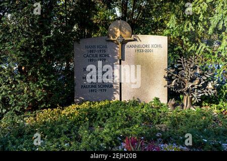 La tombe de Hannelore Kohl, épouse de l'ancien chancelier allemand Helmut Kohl Banque D'Images