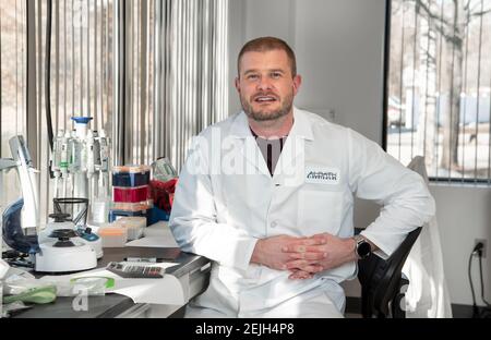 Aldatu Biosciences à Watertown, a développé un test rapide pour la détection COVID-19 appelé PANDAA QDX™ SARS-CoV-2 utilisé à Boston. Banque D'Images