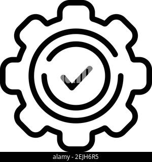 Icône de modification des paramètres. Le paramètre Contour modifie l'icône de vecteur pour la conception Web isolée sur fond blanc Illustration de Vecteur