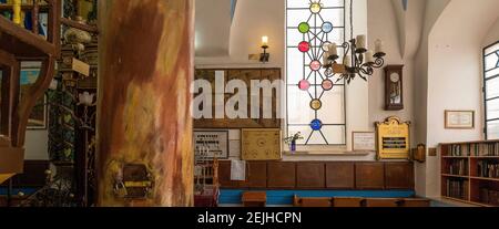 Arbre de vie avec dix Séphirots de la Kabbale hébraïque, Synagogue Ari Ashkénazi, Safed (Zfat), Galilée, Israël Banque D'Images