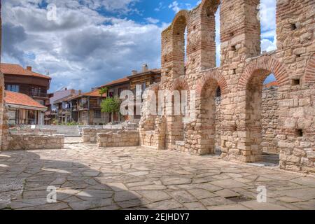 Ruines de l'église Sainte-Sophie à Nessebar, Bulgarie Banque D'Images