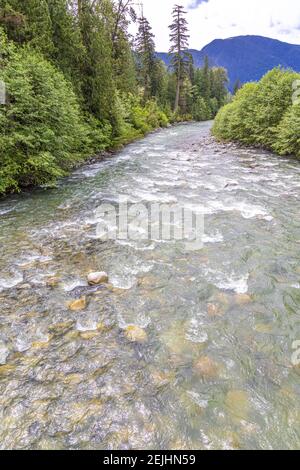 La rivière Coquihalla ne de Hope, Colombie-Britannique, Canada Banque D'Images