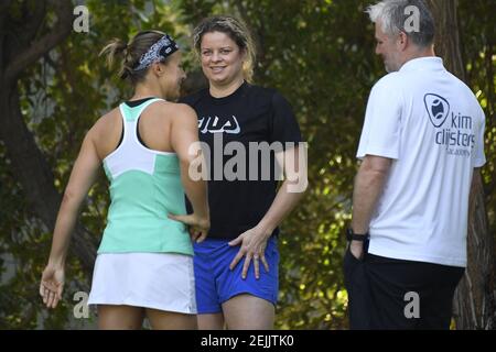 Un Si Grand Soleil Samedi 26 Fevrier 2022 Les Belges Kim Clijsters et les Belges Kirsten Flipkens photographiés