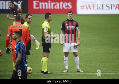 2/21/2021 - derby Milan vs Inter championnat 2020 21 sur la photo: ROMAGNOLI (photo par IPA/Sipa USA) crédit: SIPA USA/Alay Live News Banque D'Images