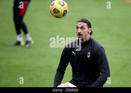 2/21/2021 - Milan derby vs Inter championnat 2020 21 sur la photo: IBRAHIMOVIC ZLATAN, IBRA (photo par IPA/Sipa USA) crédit: SIPA USA/Alay Live News Banque D'Images