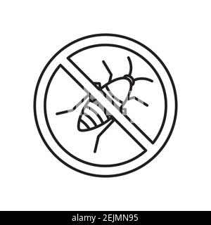 Insecticide, simple icône de jardinage dans le style de ligne tendance isolé sur fond blanc pour les applications web et le concept mobile. Illustration vectorielle EPS10 Illustration de Vecteur