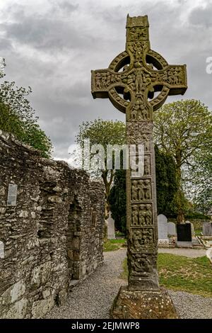 Tymullen, Irlande. 4 mai 2016. Monasterboice est près de Drogheda, et il a été fondé au 5ème siècle par Saint Bhuithe. Banque D'Images