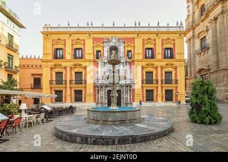 Plaza del Obispo à Malaga, Espagne Banque D'Images