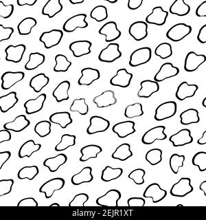 Arrière-plan abstrait noir et blanc. Motif sans couture avec imprimé animal pour papier peint, page Web, textures, carte postale, faric, textile. Ornement Illustration de Vecteur