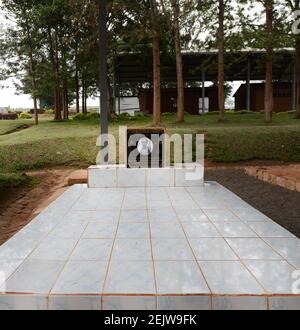 Mémorial du génocide de Ntarama dans le district de Bugesera, Rwanda. Banque D'Images