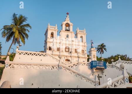 Église notre Dame de l'Immaculée conception à Panaji, Goa, Inde Banque D'Images