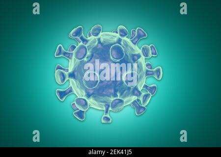 Virus pathogènes causant l'infection dans l'organisme hôte , épidémie virale , illustration 3d Banque D'Images