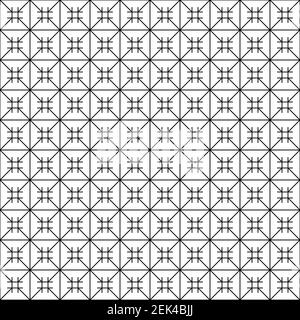 Motif Kumiko transparent japonais en lignes noires .minces. Illustration de Vecteur