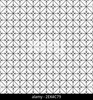 Motif Kumiko japonais sans couture en lignes noires .Fine. Illustration de Vecteur