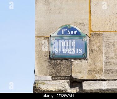 France, Ile-de-France, Paris, rue Saint-Denis Banque D'Images