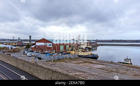 Photo du dossier datée du 16-02-2021 de Bramley-Moore Dock à Liverpool. Date de publication : le mardi 23 février 2021. Banque D'Images