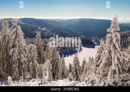 Allemagne, Bade-Wurtemberg, Forêt Noire en hiver Banque D'Images