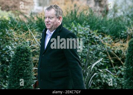 WESTMINSTER LONDRES, ROYAUME-UNI 23 FÉVRIER 2021. David Frost ancien négociateur en chef pour la sortie de l'Union européenne, arrivant à Downing Street Londres. David Frost se joindra au cabinet de Boris Johnson en tant que ministre et sera le représentant de Londres au sein du Conseil de partenariat entre le Royaume-Uni et l’UE Credit amer ghazzal/Alay Live News Banque D'Images