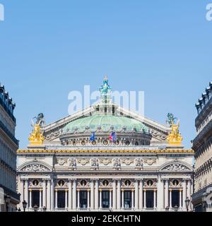 France, Ile-de-France, Paris, façade de l'opéra du Palais Garnier Banque D'Images