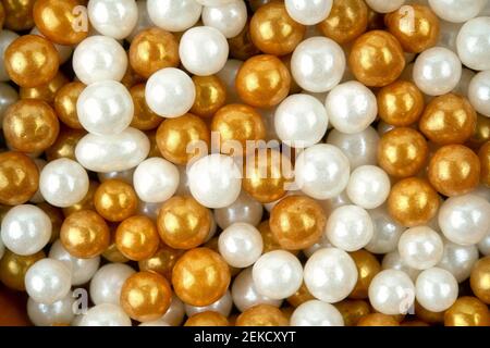 Macro de saupoudrer de sucre pour la décoration de gâteau Banque D'Images