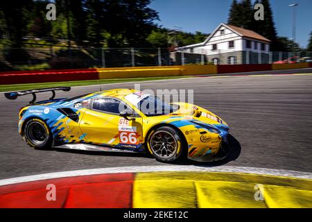 66 Fannin Jody (gbr), Hutchison Finlay (gbr), Abbott Hunter (gbr), JMW Motorsport, Ferrari 488 GTE Evo, action pendant les 2020 4 heures de Spa-Francorchamps, 2e tour de la série européenne le Mans 2020, du 7 au 9 août 2020 sur le circuit de Spa-Francorchamps, à Francorchamps, Belgique - photo François Flamand / DPPI Banque D'Images