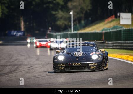 77 Ried Christian (deu), Beretta Michele (ita), Picariello Alessio (bel), Dempsey - Proton Racing, Porsche 911 RSR, action pendant les 2020 4 heures de Spa-Francorchamps, 2ème tour de la série européenne le Mans 2020, du 7 au 9 août 2020 sur le circuit de Spa-Francorchamps, à Francorchamps, Belgique - photo François Flamand / DPPI Banque D'Images