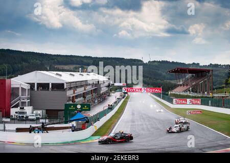 Début de la course, départ, sous la voiture de sécurité, 01 SENNA Bruno (BRA), MENEZES Gustavo (usa), OTAN Norman (FRA), Rebellion Racing, Rebellion R13 - Gibson, action pendant les 2020 6 heures de Spa-Francorchamps, 6e tour de la saison 2019-2020 du Championnat du monde d'endurance de la FIA sur le circuit de Spa-Francorchamps du 13 au 25 août à Francorchamps, Belgique - photo Antonin Vincent / DPPI Banque D'Images